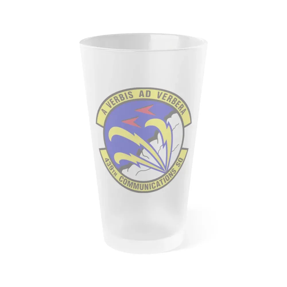 439th Communications Squadron (U.S. Air Force) Frosted Pint Glass 16oz 16oz Frosted - Go Mug Yourself