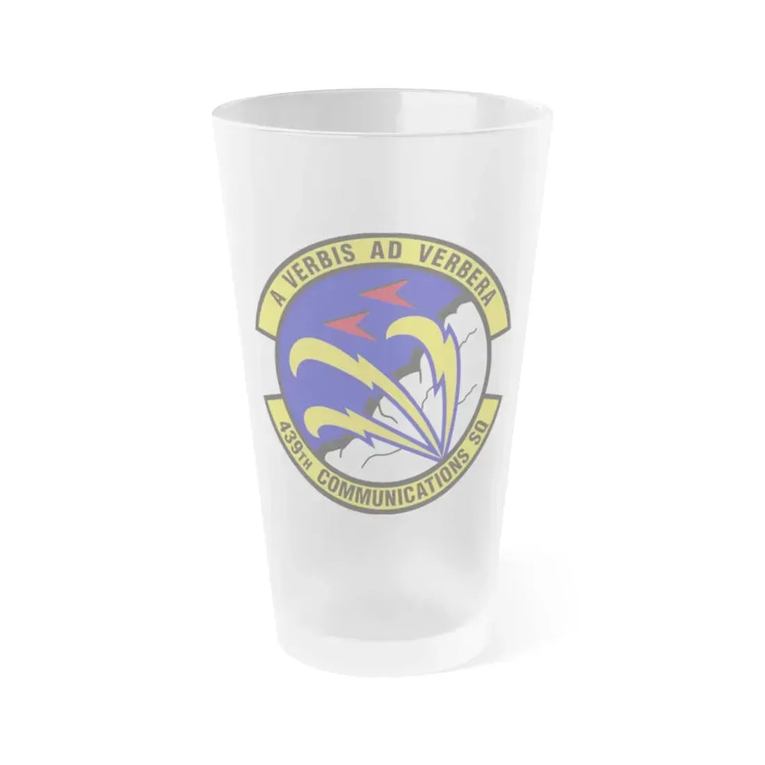 439th Communications Squadron (U.S. Air Force) Frosted Pint Glass 16oz - Go Mug Yourself