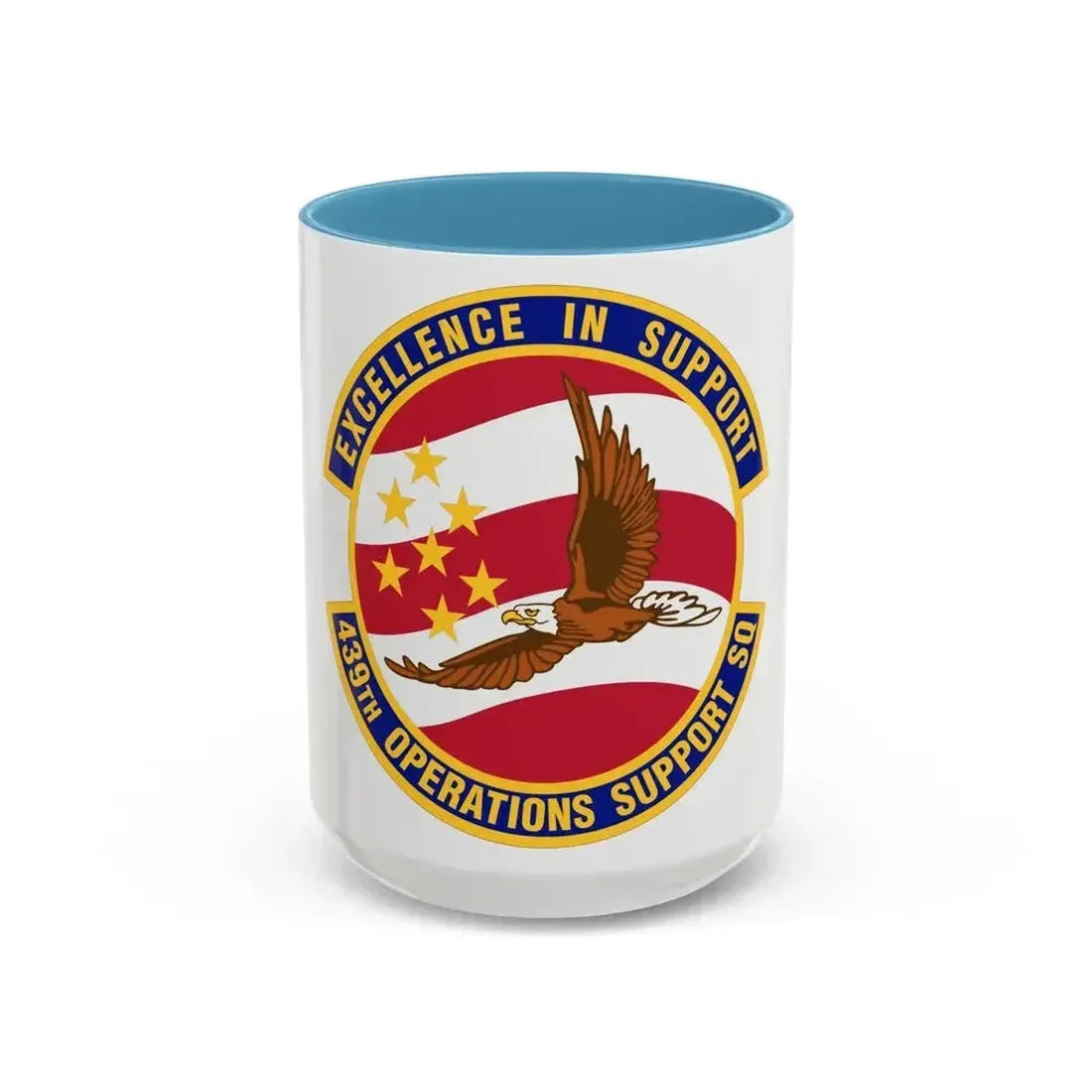 439th Operations Support Squadron (U.S. Air Force) Accent Coffee Mug 15oz Light Blue - Go Mug Yourself
