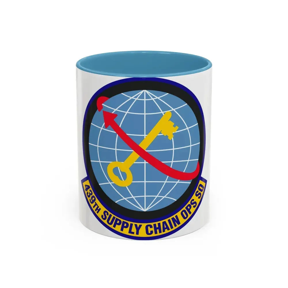 439th Supply Chain Operations Squadron (U.S. Air Force) Accent Coffee Mug 11oz Light Blue - Go Mug Yourself