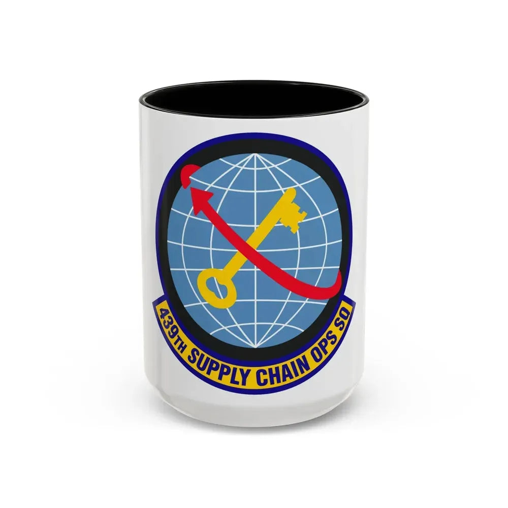 439th Supply Chain Operations Squadron (U.S. Air Force) Accent Coffee Mug 15oz Black - Go Mug Yourself