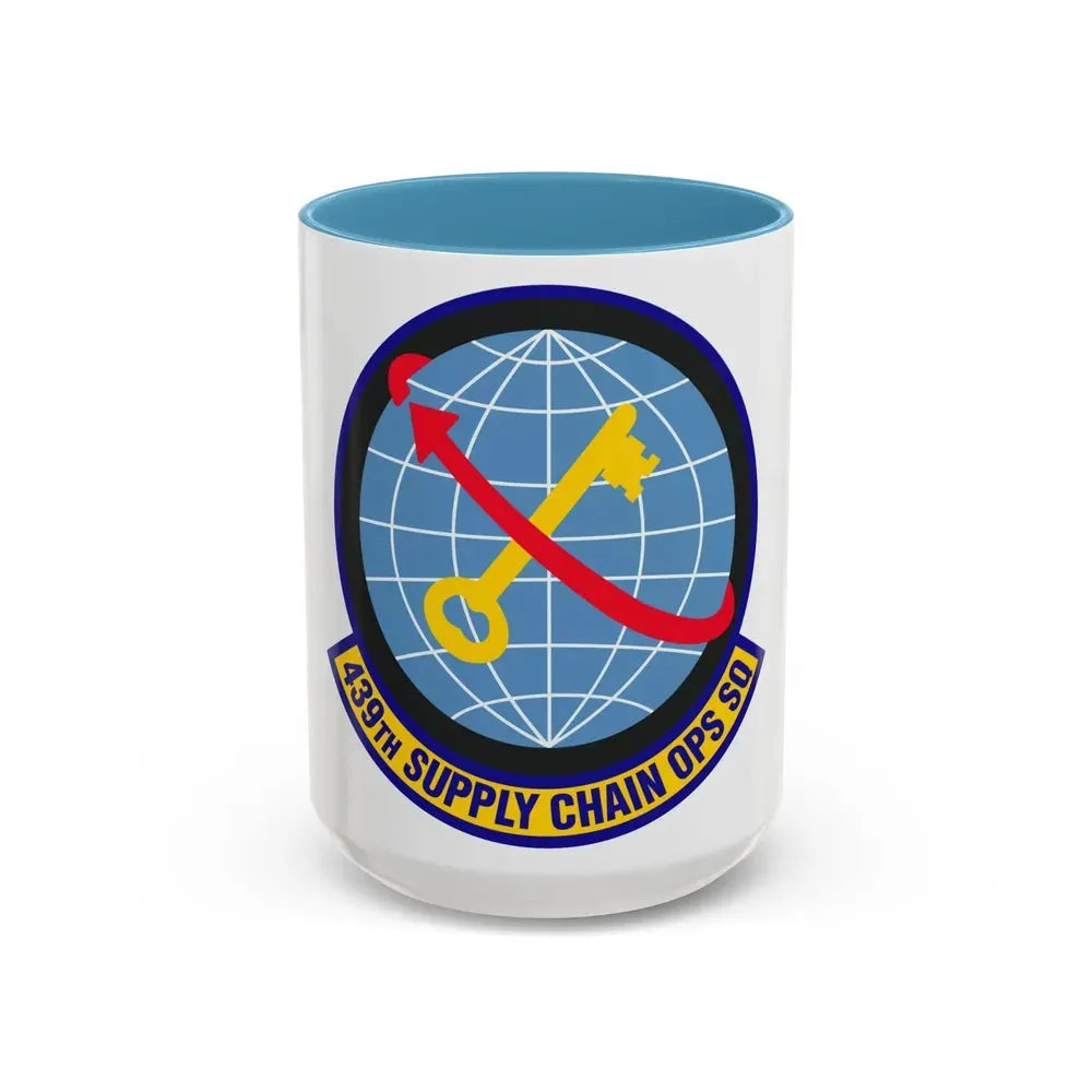 439th Supply Chain Operations Squadron (U.S. Air Force) Accent Coffee Mug 15oz Light Blue - Go Mug Yourself
