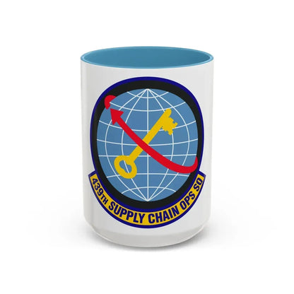 439th Supply Chain Operations Squadron (U.S. Air Force) Accent Coffee Mug 15oz Light Blue - Go Mug Yourself