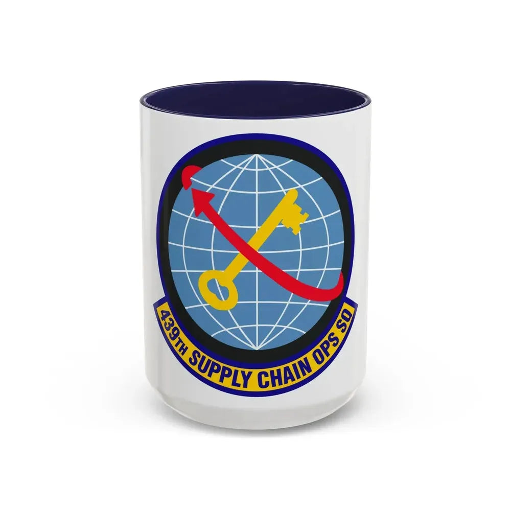439th Supply Chain Operations Squadron (U.S. Air Force) Accent Coffee Mug 15oz Navy - Go Mug Yourself