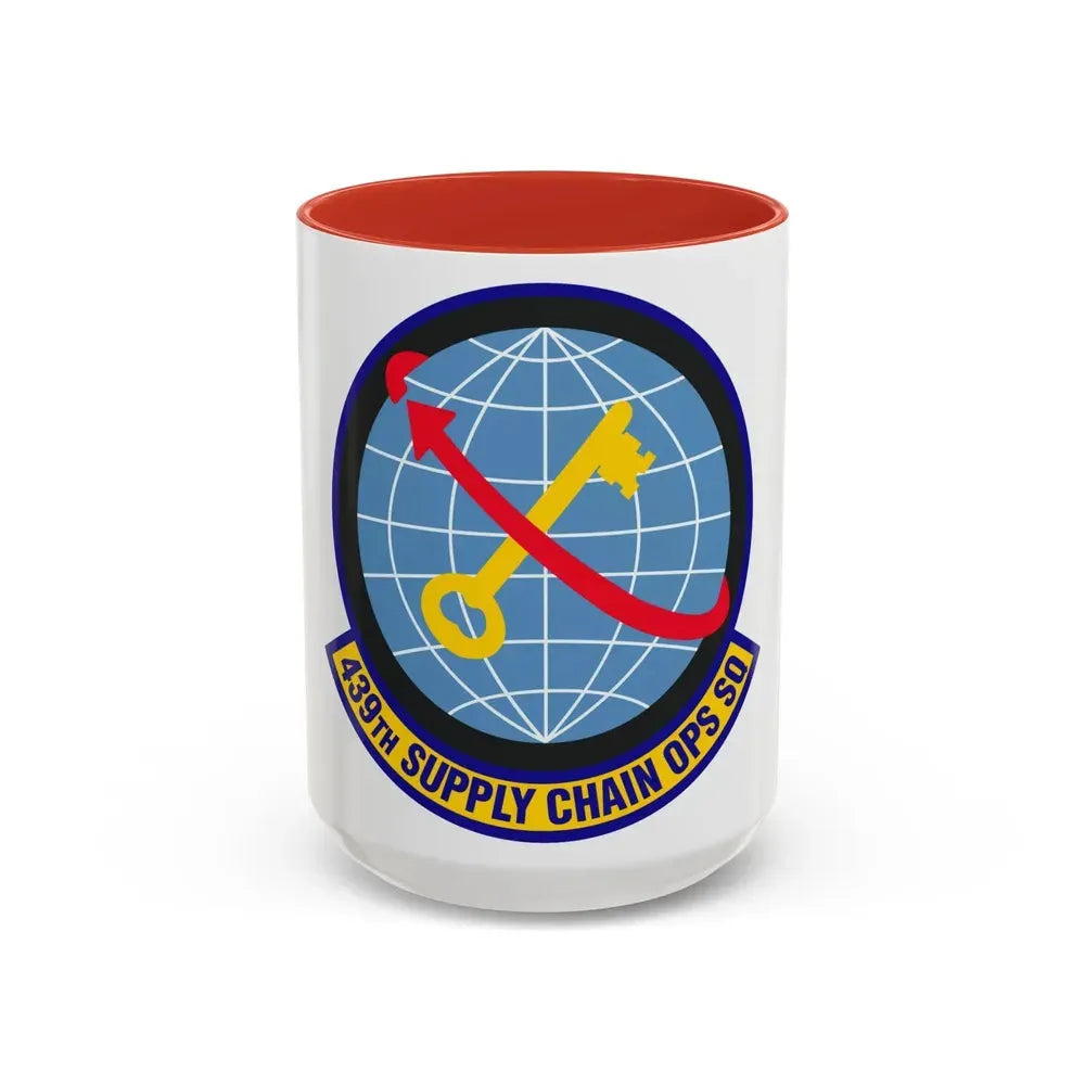 439th Supply Chain Operations Squadron (U.S. Air Force) Accent Coffee Mug 15oz Red - Go Mug Yourself