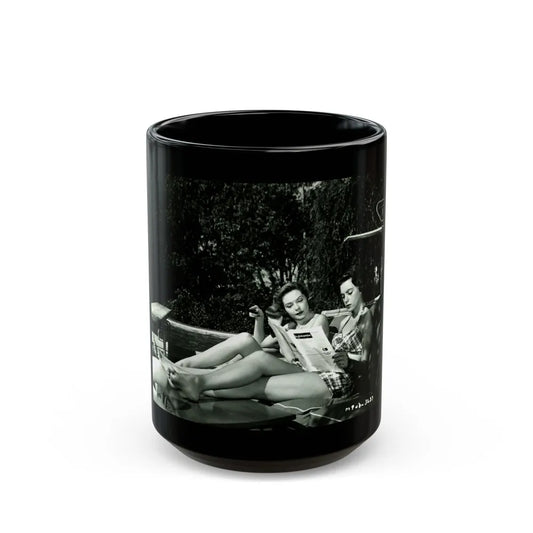 Faith Domergue #222 (Vintage Female Icon) Black Coffee Mug-15oz-Go Mug Yourself