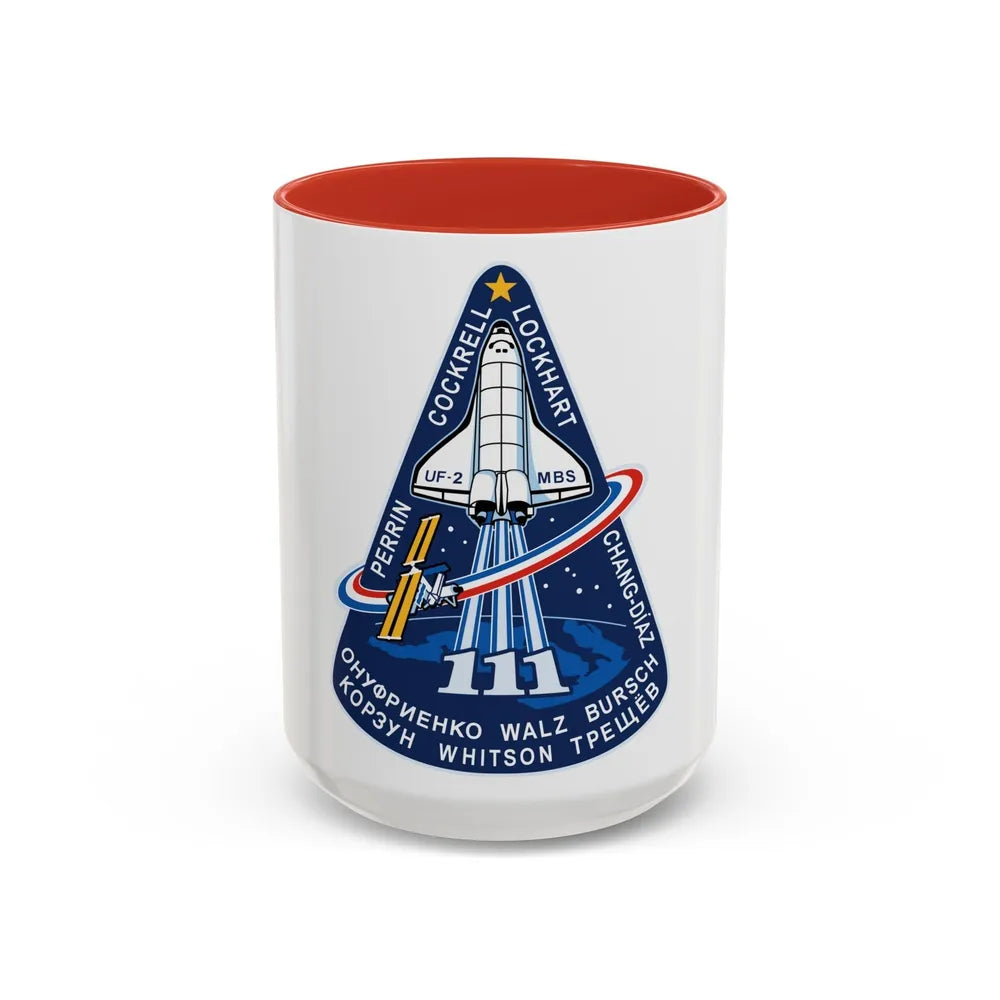 STS 111 (NASA) Accent Coffee Mug-15oz-Red-Go Mug Yourself