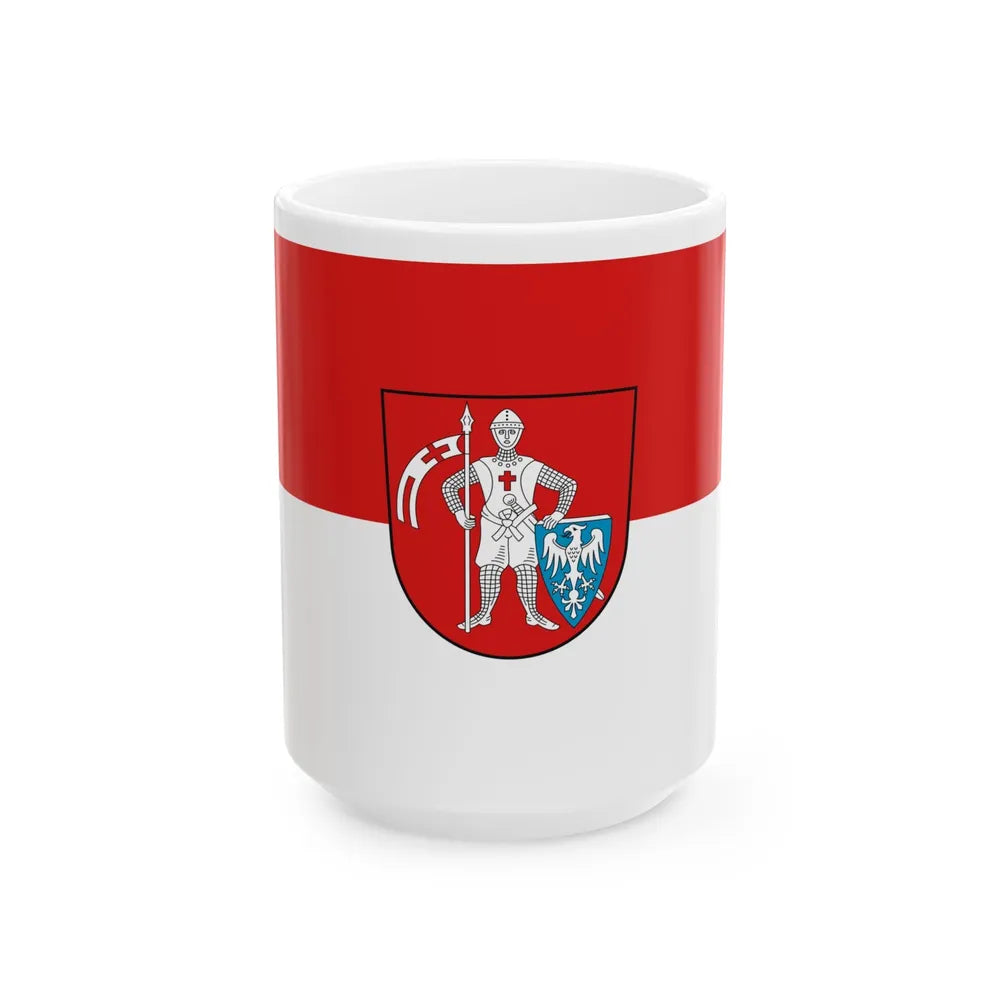 Flag of Bamberg 2 Germany - White Coffee Mug-15oz-Go Mug Yourself