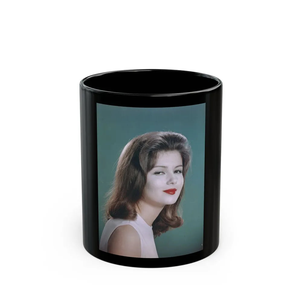 Pamela Tiffin #49 (Vintage Female Icon) Black Coffee Mug-11oz-Go Mug Yourself