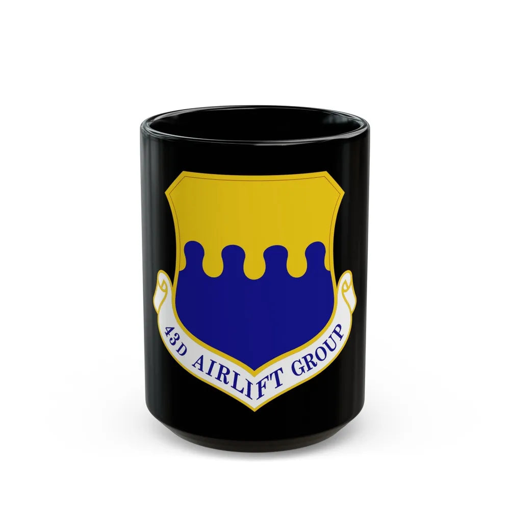 43d Airlift Group (U.S. Air Force) Black Coffee Mug-15oz-Go Mug Yourself