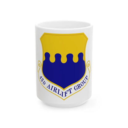 43d Airlift Group (U.S. Air Force) White Coffee Mug-15oz-Go Mug Yourself