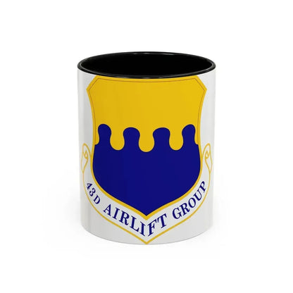 43d Airlift Group (U.S. Air Force) Accent Coffee Mug 11oz Black - Go Mug Yourself