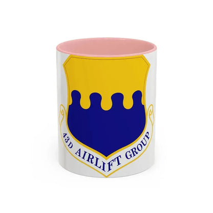 43d Airlift Group (U.S. Air Force) Accent Coffee Mug 11oz Pink - Go Mug Yourself