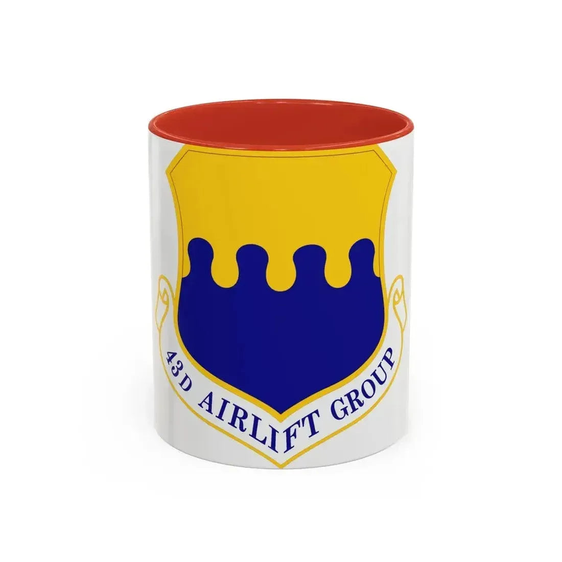 43d Airlift Group (U.S. Air Force) Accent Coffee Mug 11oz Red - Go Mug Yourself