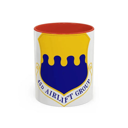 43d Airlift Group (U.S. Air Force) Accent Coffee Mug 11oz Red - Go Mug Yourself