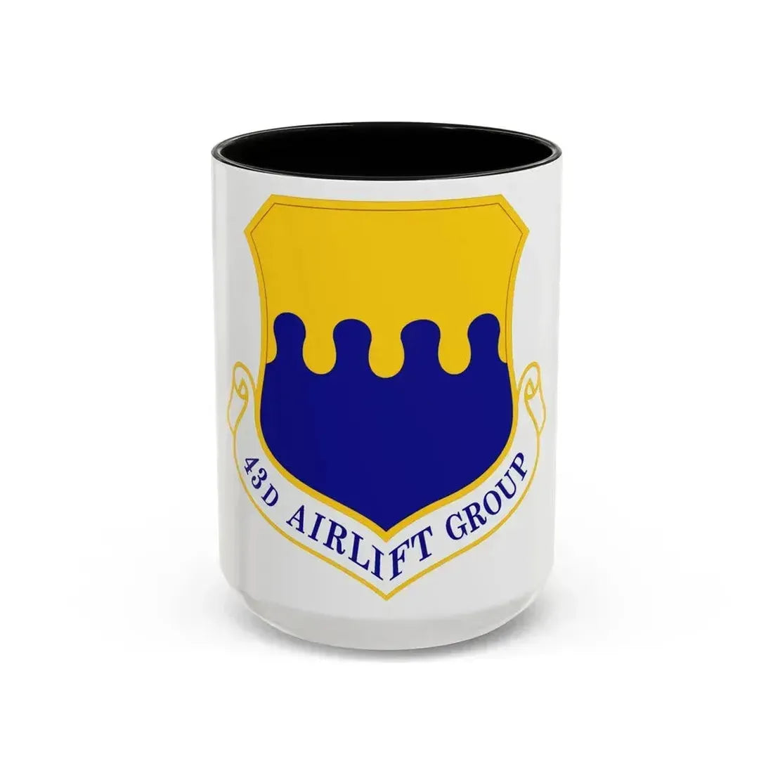 43d Airlift Group (U.S. Air Force) Accent Coffee Mug 15oz Black - Go Mug Yourself