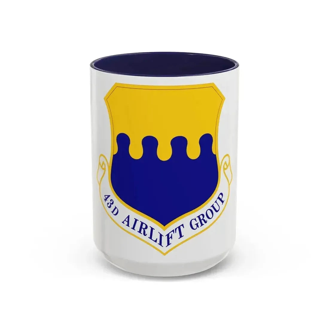 43d Airlift Group (U.S. Air Force) Accent Coffee Mug 15oz Navy - Go Mug Yourself