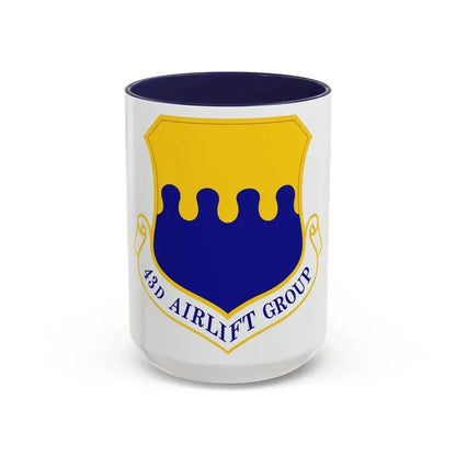 43d Airlift Group (U.S. Air Force) Accent Coffee Mug 15oz Navy - Go Mug Yourself