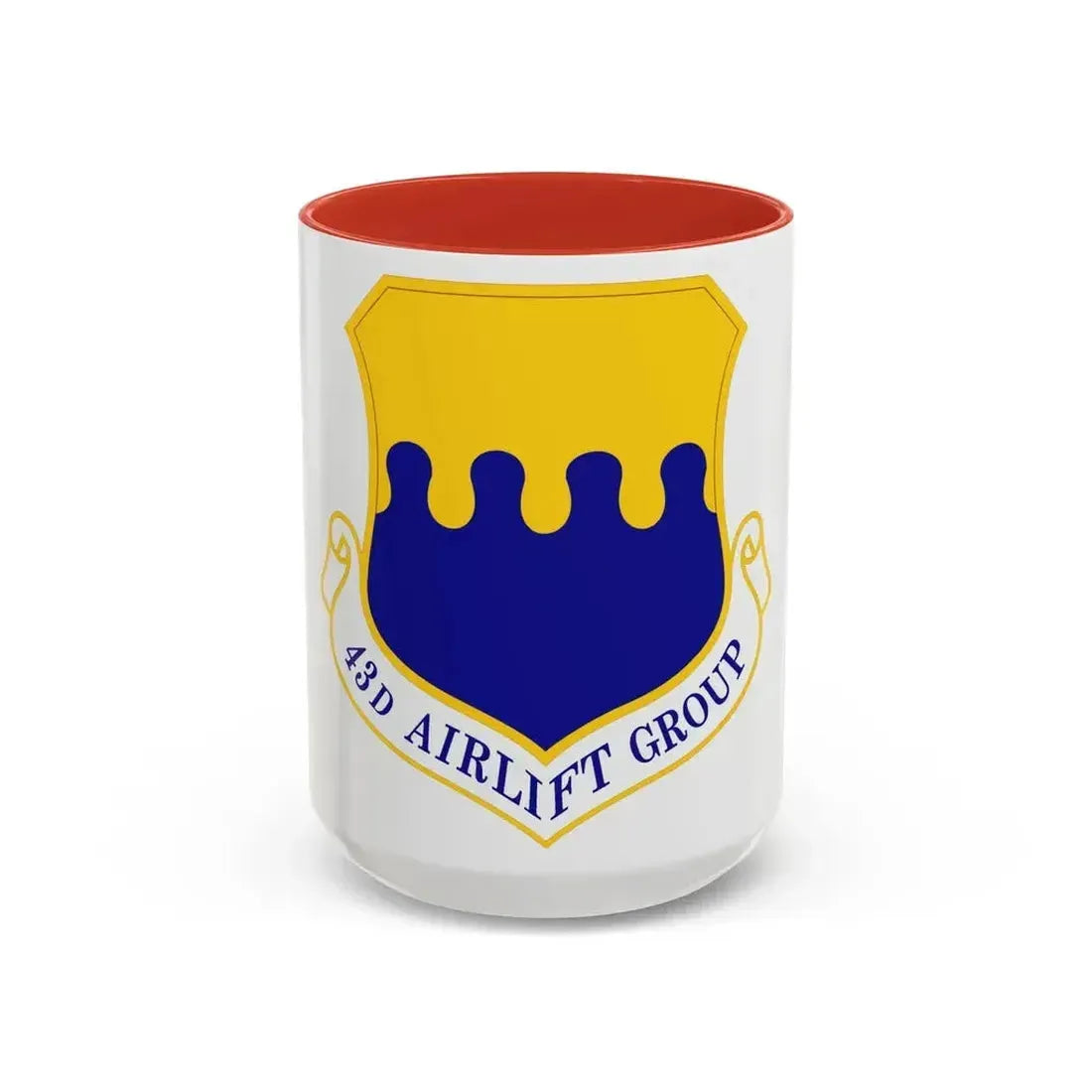 43d Airlift Group (U.S. Air Force) Accent Coffee Mug 15oz Red - Go Mug Yourself