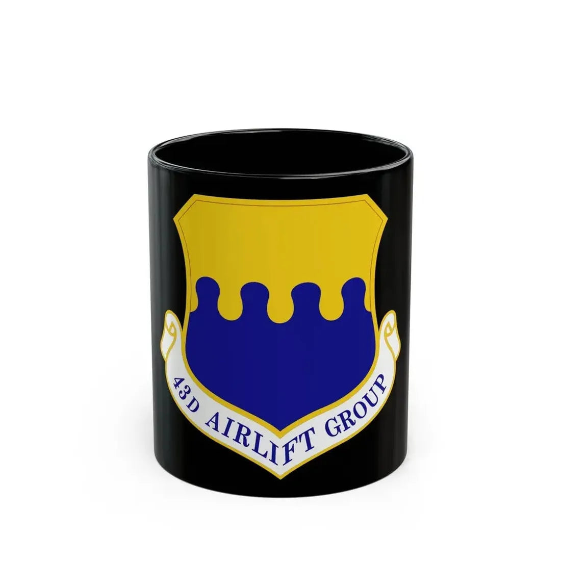 43d Airlift Group (U.S. Air Force) Black Coffee Mug 11oz - Go Mug Yourself