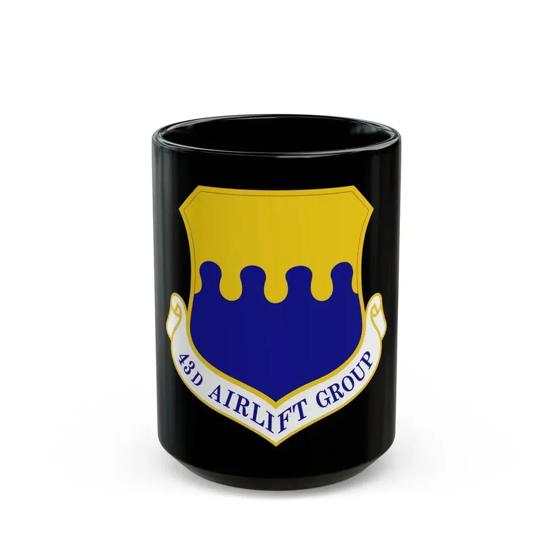 43d Airlift Group (U.S. Air Force) Black Coffee Mug 15oz - Go Mug Yourself