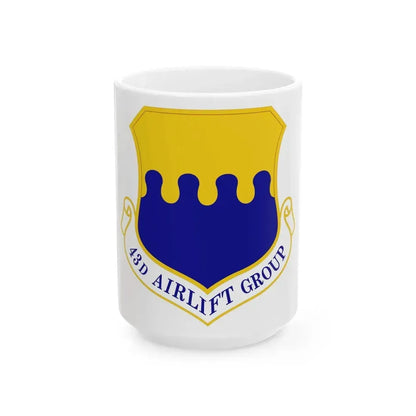 43d Airlift Group (U.S. Air Force) White Coffee Mug 15oz - Go Mug Yourself