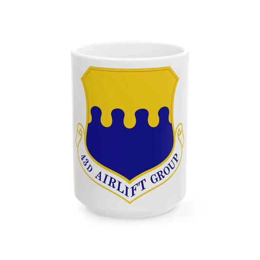 43d Airlift Group (U.S. Air Force) White Coffee Mug 15oz - Go Mug Yourself
