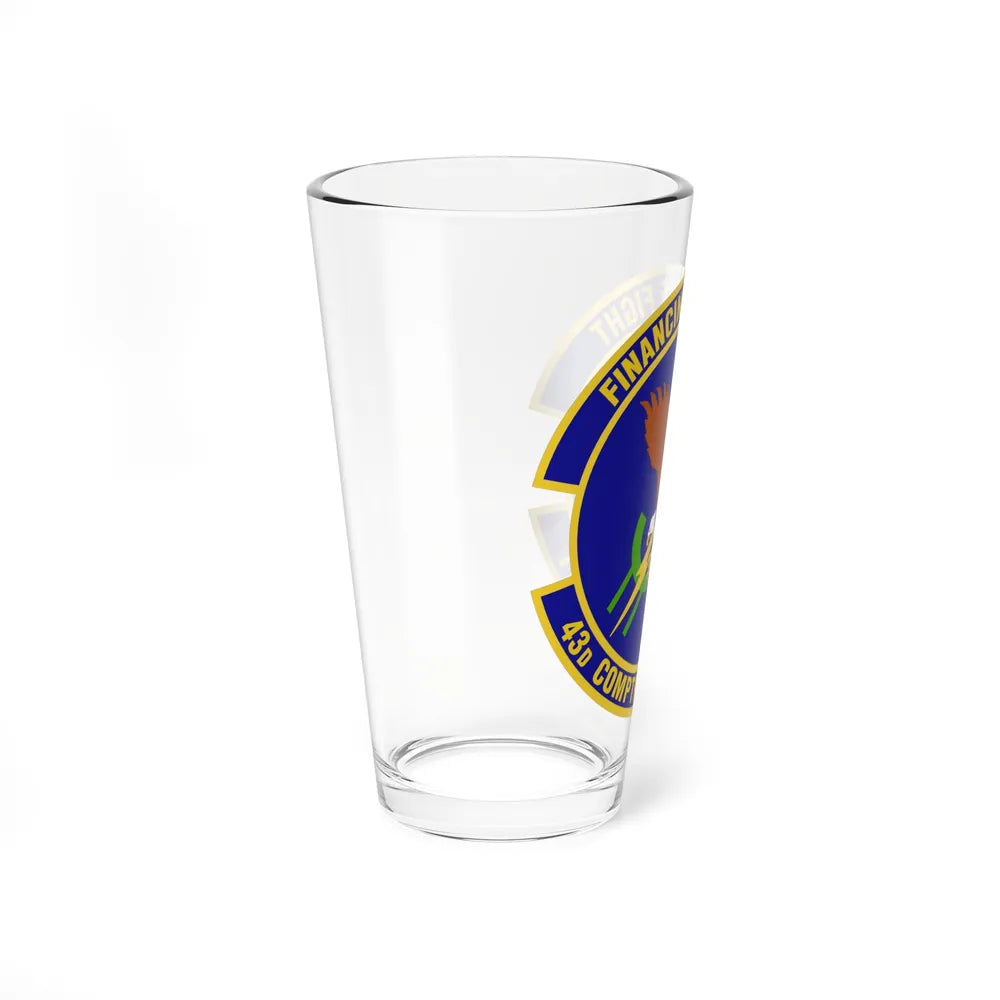 43d Comptroller Flight (U.S. Air Force) Pint Glass 16oz-Go Mug Yourself