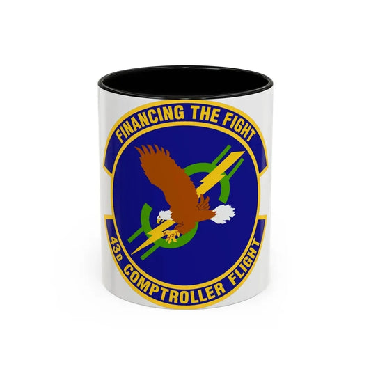 43d Comptroller Flight (U.S. Air Force) Accent Coffee Mug 11oz Black - Go Mug Yourself