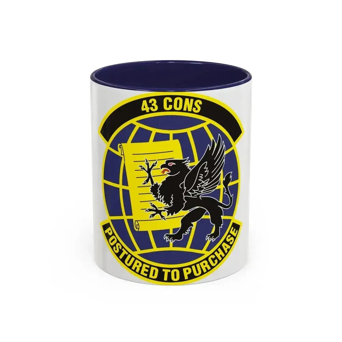 43d Contracting Squadron (U.S. Air Force) Accent Coffee Mug 11oz Navy - Go Mug Yourself