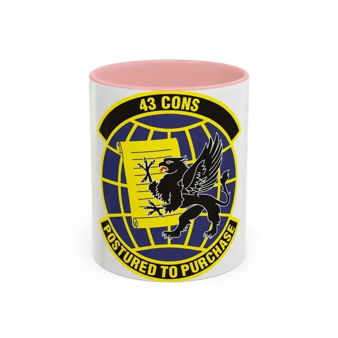 43d Contracting Squadron (U.S. Air Force) Accent Coffee Mug 11oz Pink - Go Mug Yourself