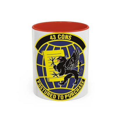 43d Contracting Squadron (U.S. Air Force) Accent Coffee Mug 11oz Red - Go Mug Yourself