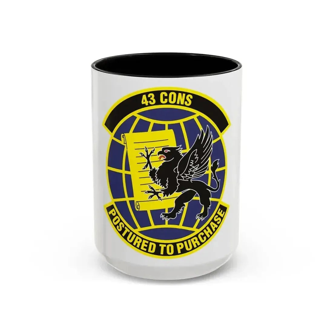 43d Contracting Squadron (U.S. Air Force) Accent Coffee Mug 15oz Black - Go Mug Yourself
