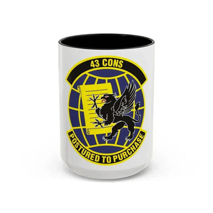 43d Contracting Squadron (U.S. Air Force) Accent Coffee Mug 15oz Black - Go Mug Yourself