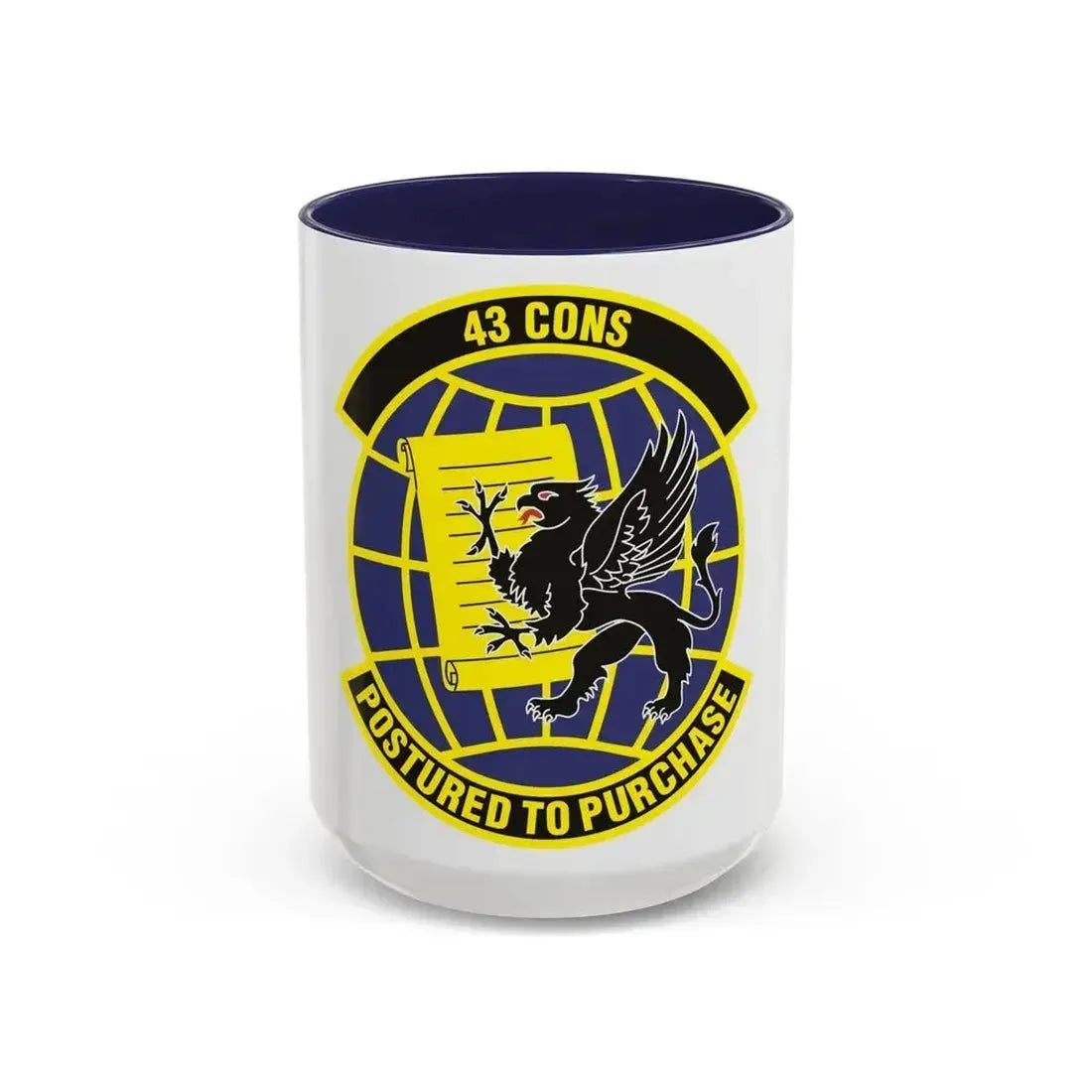 43d Contracting Squadron (U.S. Air Force) Accent Coffee Mug 15oz Navy - Go Mug Yourself