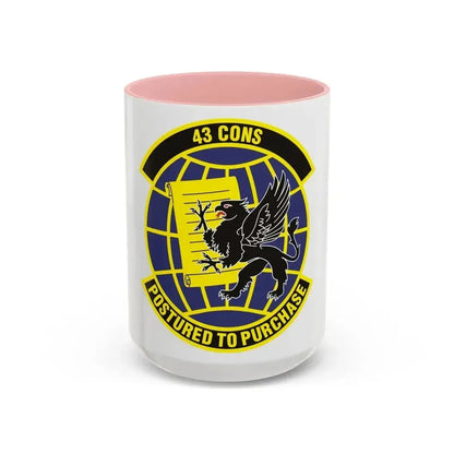 43d Contracting Squadron (U.S. Air Force) Accent Coffee Mug 15oz Pink - Go Mug Yourself