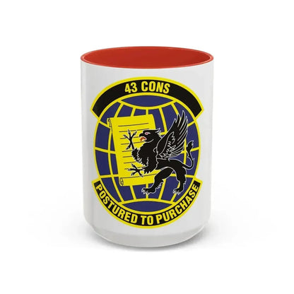 43d Contracting Squadron (U.S. Air Force) Accent Coffee Mug 15oz Red - Go Mug Yourself