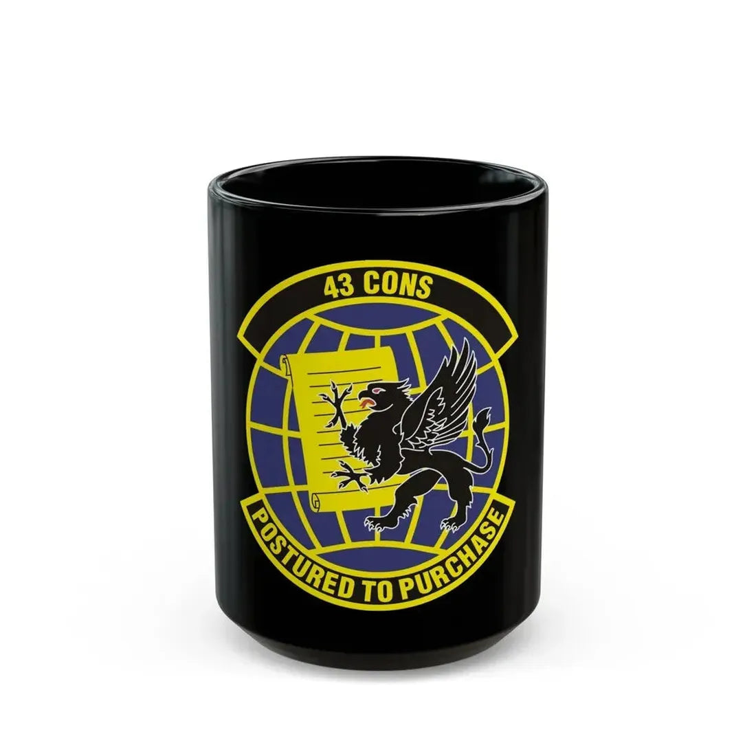 43d Contracting Squadron (U.S. Air Force) Black Coffee Mug 15oz - Go Mug Yourself