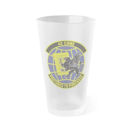 43d Contracting Squadron (U.S. Air Force) Frosted Pint Glass 16oz 16oz Frosted - Go Mug Yourself