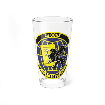 43d Contracting Squadron (U.S. Air Force) Pint Glass 16oz - Go Mug Yourself