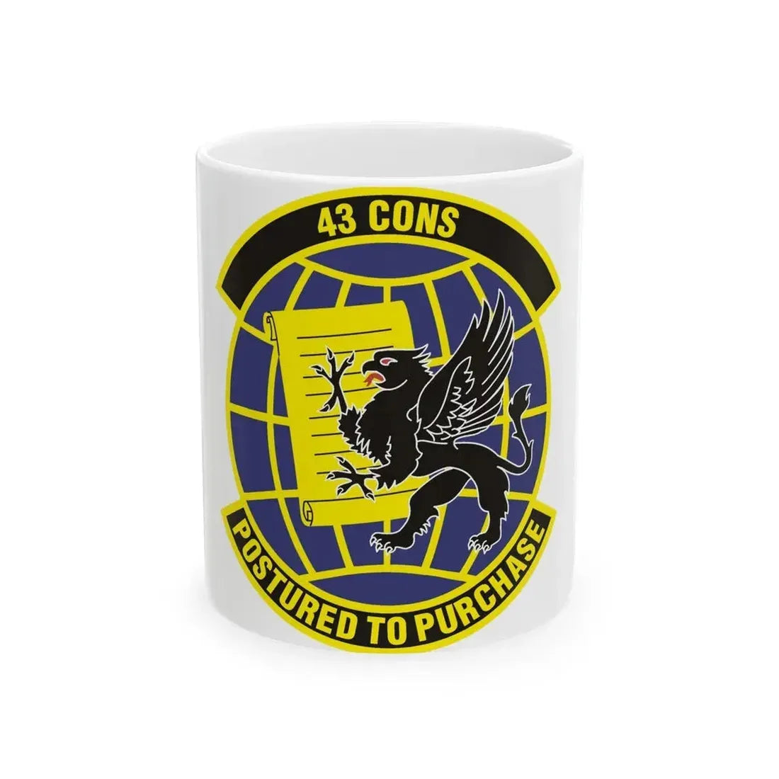 43d Contracting Squadron (U.S. Air Force) White Coffee Mug 11oz - Go Mug Yourself