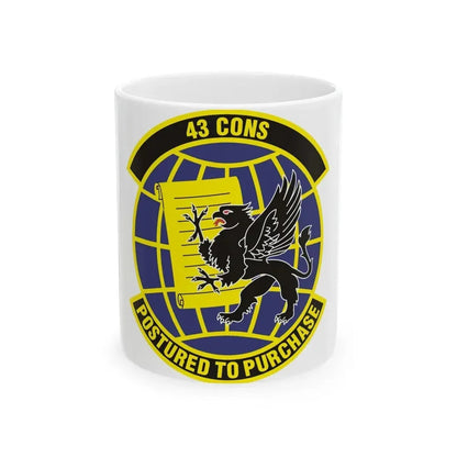 43d Contracting Squadron (U.S. Air Force) White Coffee Mug 11oz - Go Mug Yourself