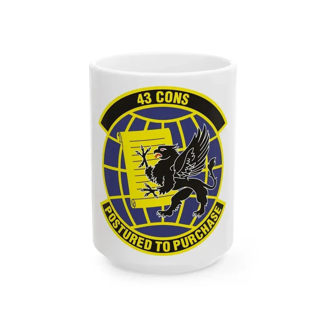 43d Contracting Squadron (U.S. Air Force) White Coffee Mug 15oz - Go Mug Yourself
