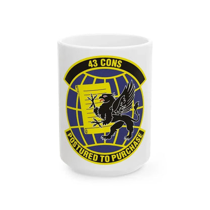 43d Contracting Squadron (U.S. Air Force) White Coffee Mug 15oz - Go Mug Yourself