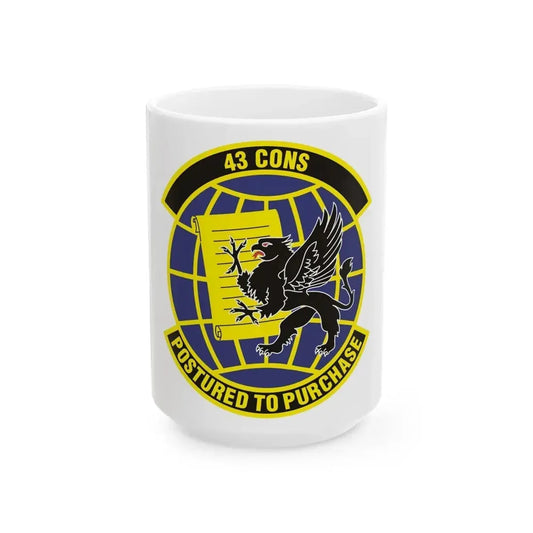 43d Contracting Squadron (U.S. Air Force) White Coffee Mug 15oz - Go Mug Yourself
