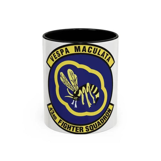 43d Fighter Squadron (U.S. Air Force) Accent Coffee Mug 11oz Black - Go Mug Yourself