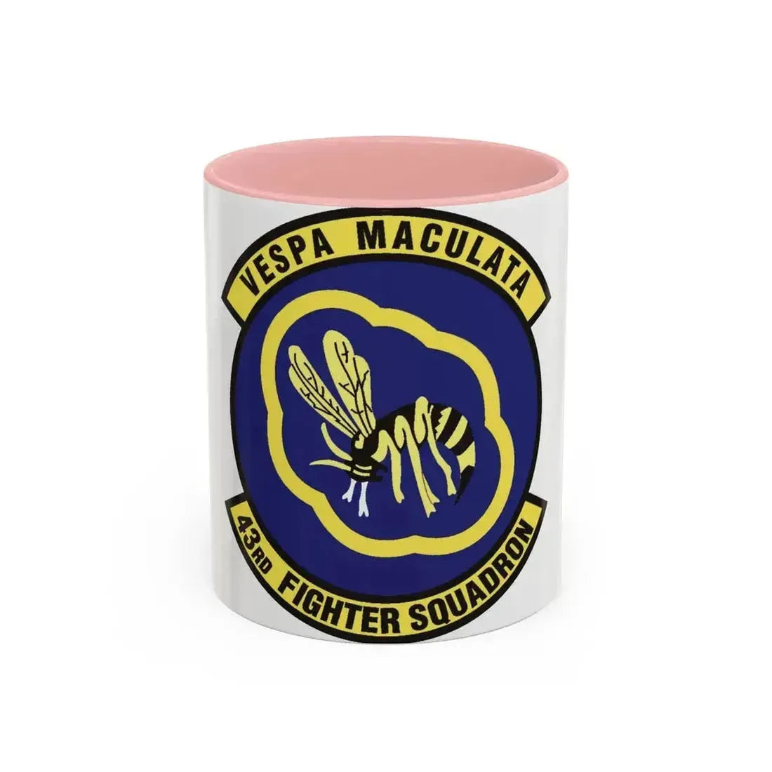 43d Fighter Squadron (U.S. Air Force) Accent Coffee Mug 11oz Pink - Go Mug Yourself