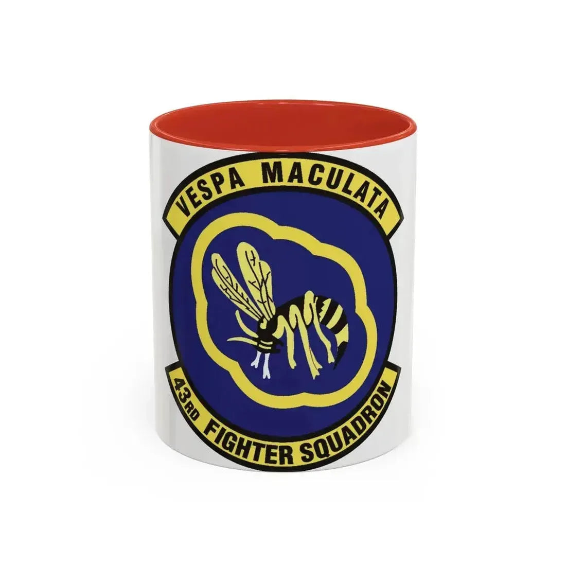 43d Fighter Squadron (U.S. Air Force) Accent Coffee Mug 11oz Red - Go Mug Yourself