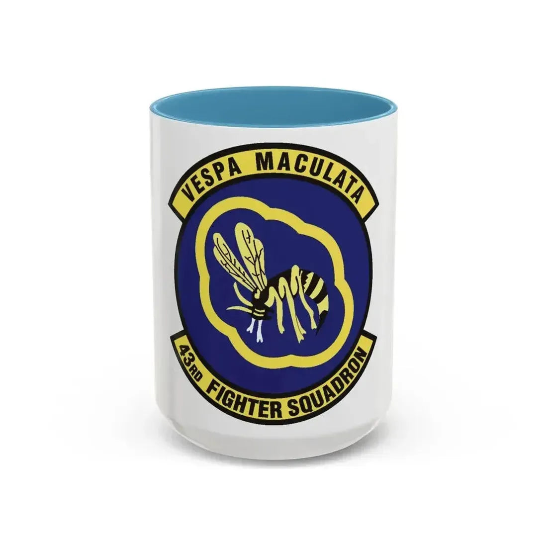 43d Fighter Squadron (U.S. Air Force) Accent Coffee Mug 15oz Light Blue - Go Mug Yourself