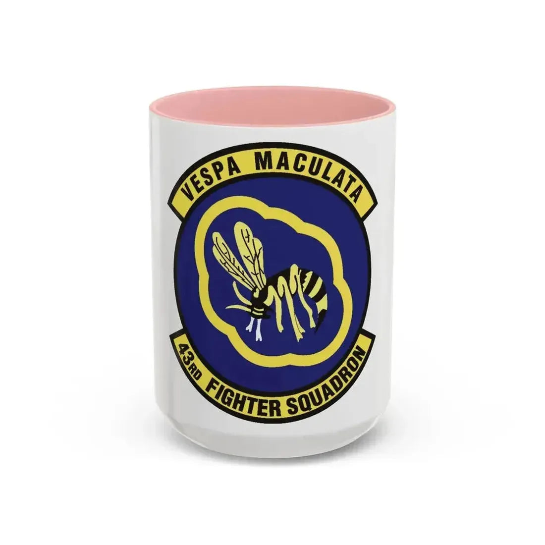 43d Fighter Squadron (U.S. Air Force) Accent Coffee Mug 15oz Pink - Go Mug Yourself